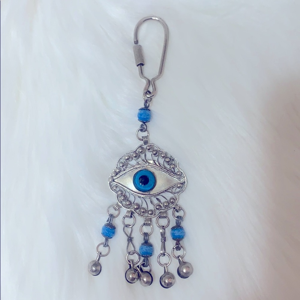 New Devil Eye keys Chain In Silver & Blue Colors